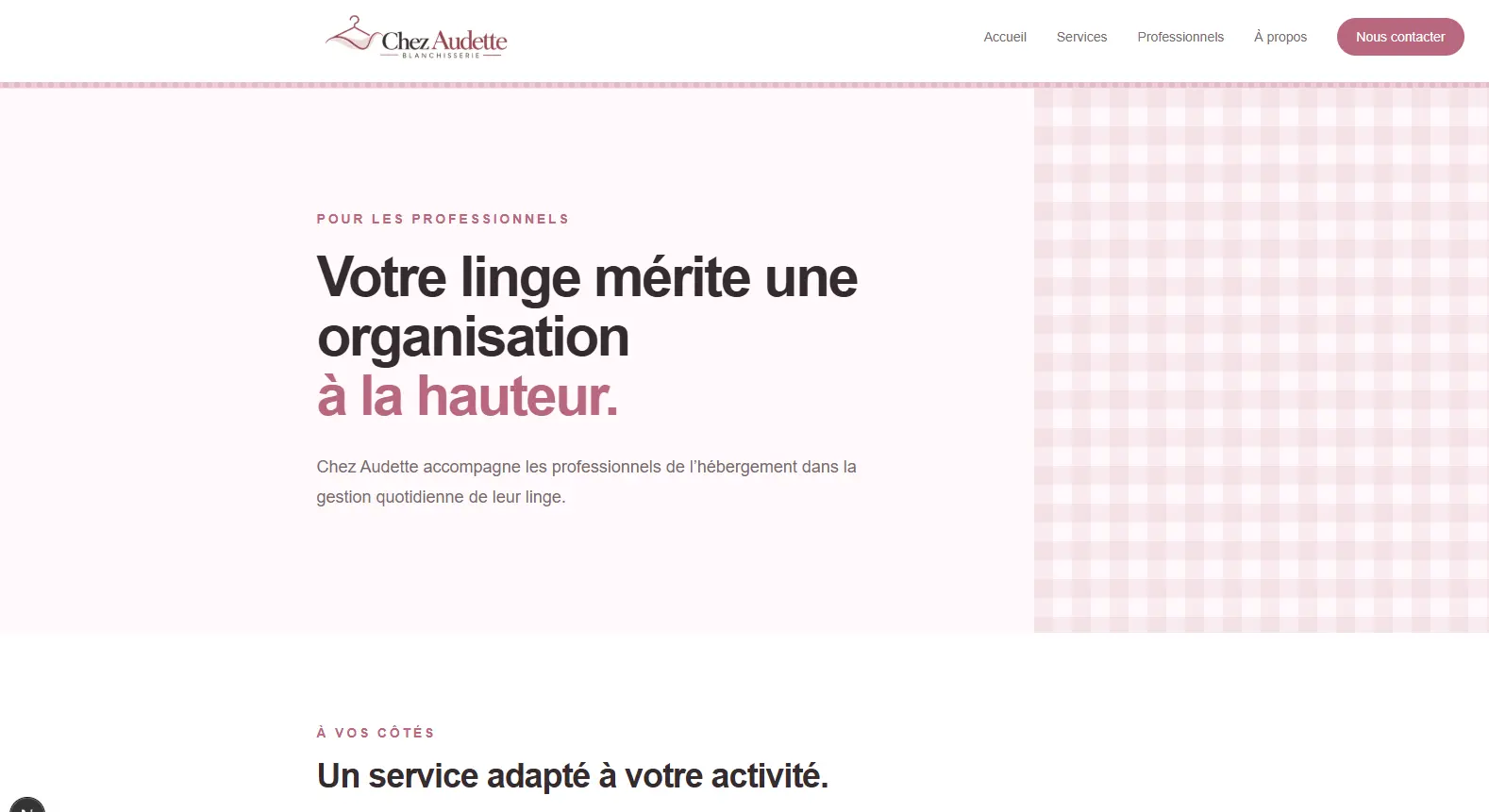 Site internet Chez Audette réalisé par Webalez